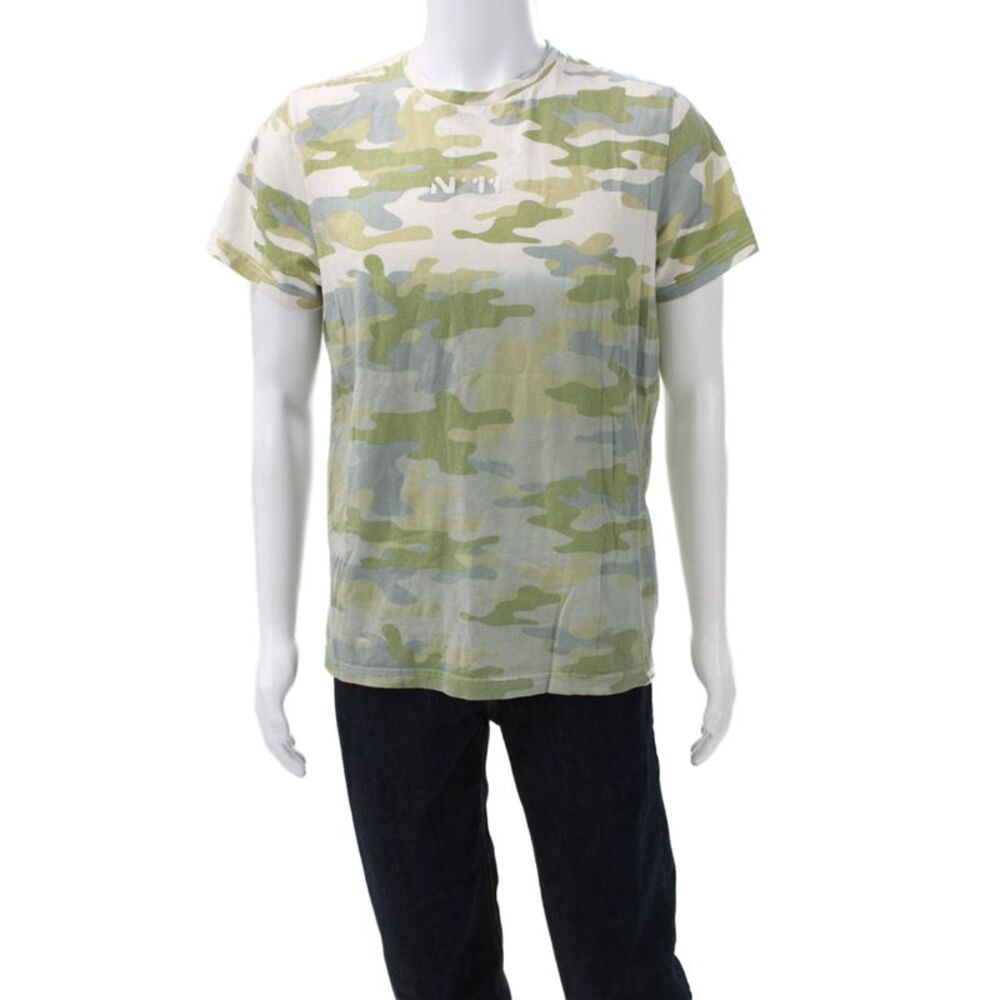ELEVENPARIS Mens Camouflage Cotton Crew Neck Short Sleeve T-Shirt Size M